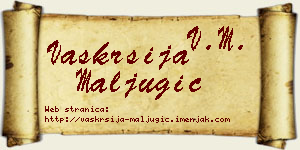 Vaskrsija Maljugić vizit kartica